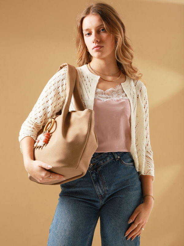 Sac porté épaule CAMOMILLE PEARL